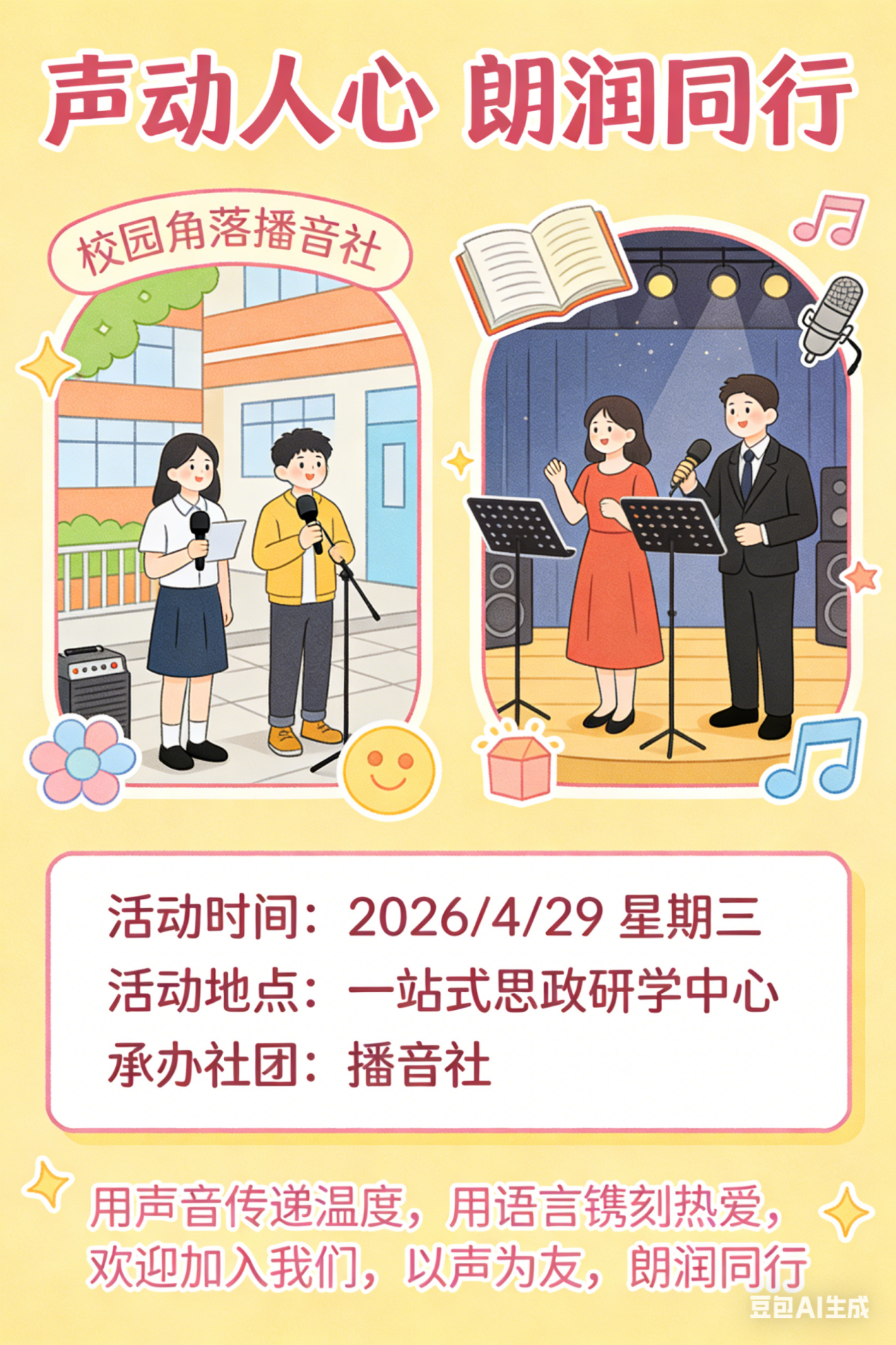 播音社活动海报